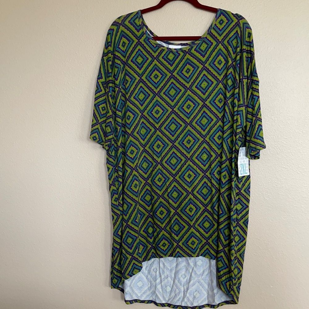 LulaRoe Irma-2XL Green Dress